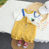 Casual Suspenders Two-piece Baby Round Neck Short Sleeve Suit